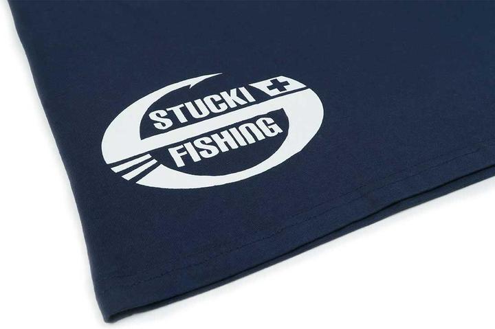 Produktbild Stucki Fishing Because Fanatics T-Shirt Blau (S)