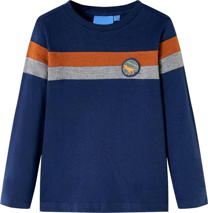 Produktbild VidaXL Kinder-Langarmshirt Marineblau 92,Material: 100 (92)