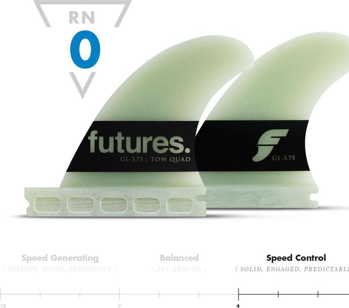 Produktbild Futures Big Wave Quad Fin Set Gerry Lopez 3.75 G10