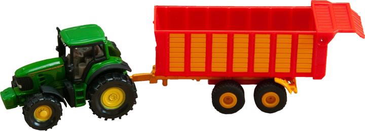 Actual product image Siku John Deere with silage trailer