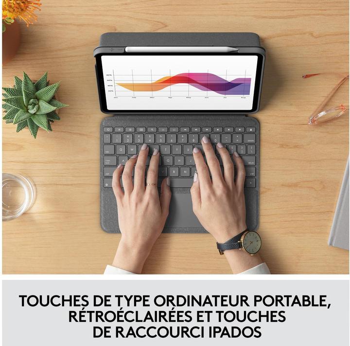 Produktbild Logitech Folio Touch (CH, iPad Air 2020 (4. Gen), iPad Air 2022 (5. Gen))