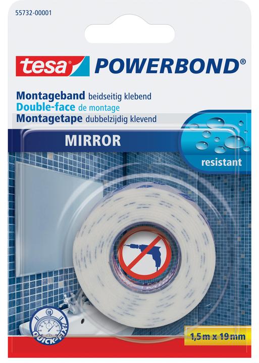 Produktbild tesa Powerbond MIRROR doppelseitiges Montageband für Spiegel (19 mm)