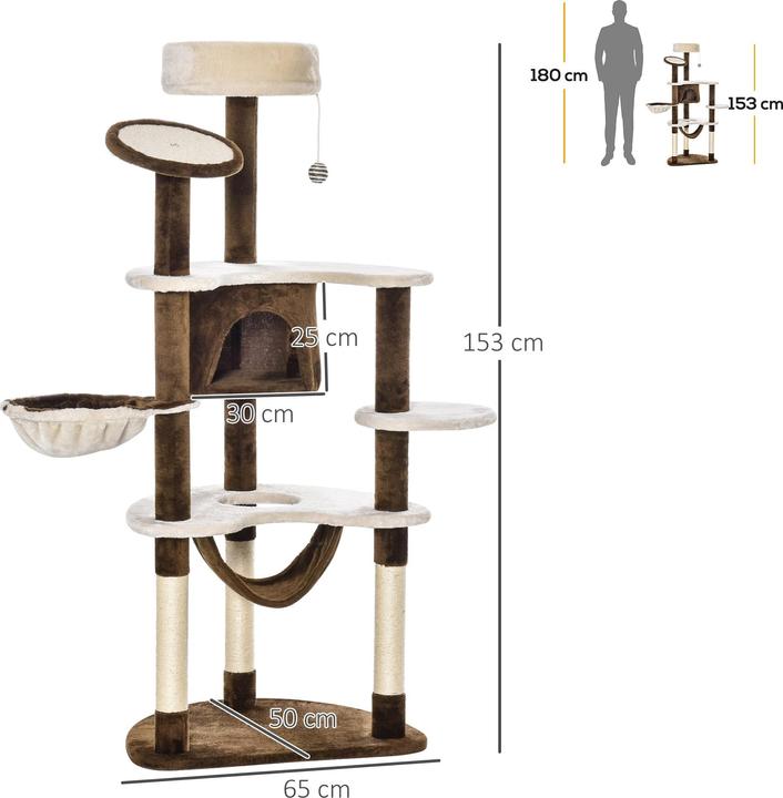 Actual product image Jamb Kratzbaum (153 cm, Cream-coffee brown)