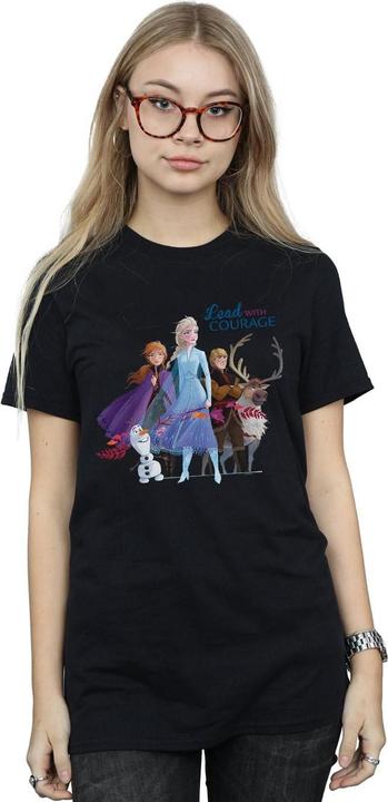 Image du produit Disney - T-shirt FROZEN LEAD WITH COURAGE - Femme (XL)