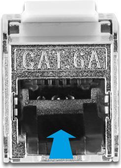 Immagine prodotto Delock Cavo RJ45 maschio a modulo Keystone RJ45 femmina Cat.6A 2 m nero (S/FTP, CAT6a, 2 m)