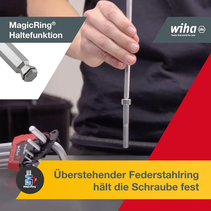 Produktbild Wiha Stiftschlüssel Set im ErgoStar Halter 9tlg Innensechskant Schlüssel Sechskantschlüssel