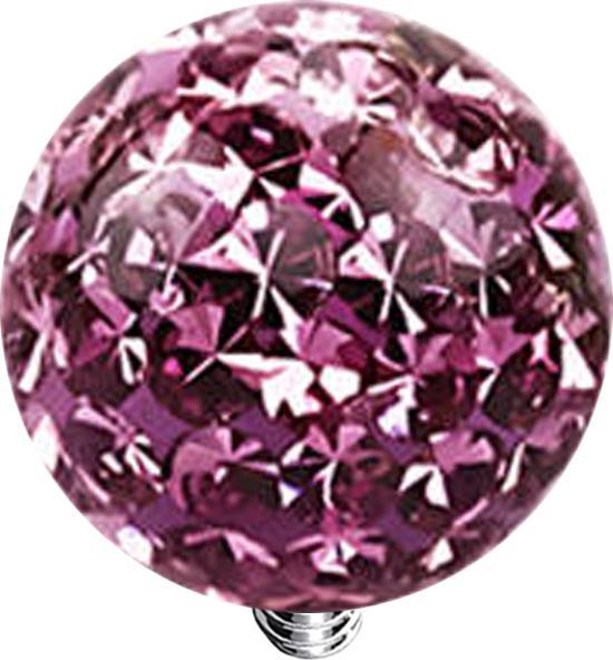 Produktbild Star Piercing Dermal Anchor Kristall Kugel hellviolett Epoxy Schutzschicht (Chirurgenstahl 316L, ohne Messing)