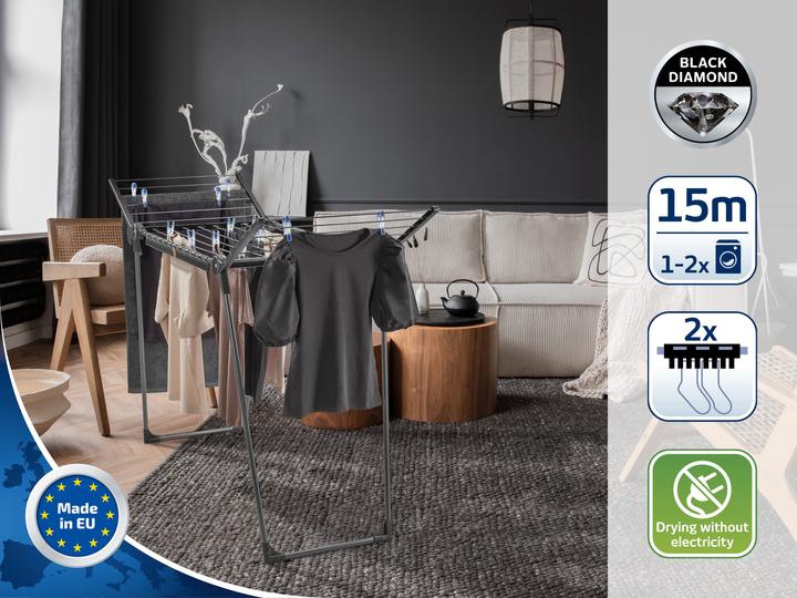Actual product image Leifheit Pegasus 150 Solid Black (15 m)