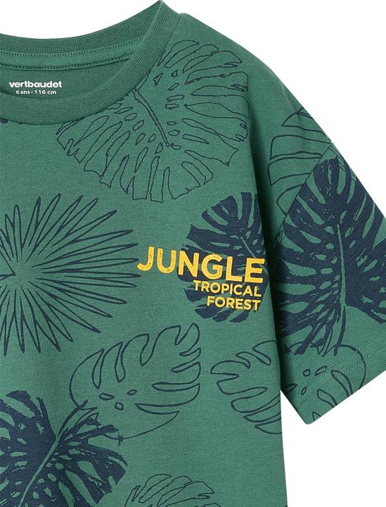 Immagine prodotto Vertbaudet Jungen T-Shirt mit grafischem Dschungelprint, Recycling-Baumwolle (116)