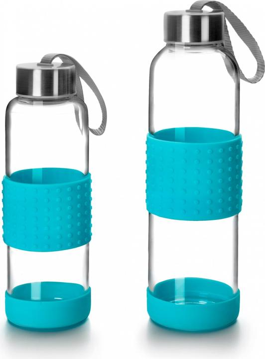 Actual product image Ibili Drinking bottle Sky blue Hidratation glass 0.36 litres Reusable glass bottle for on the go (0.36 l)
