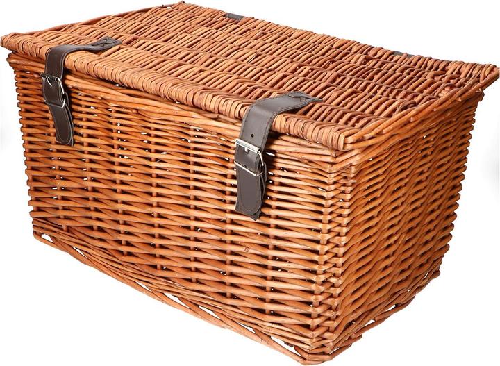 Natura Punto Vintage Velo Korb aus Wicker und Leder (30 l)