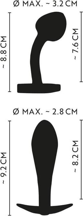 Actual product image Anos Metal Butt Plug Set Rainb