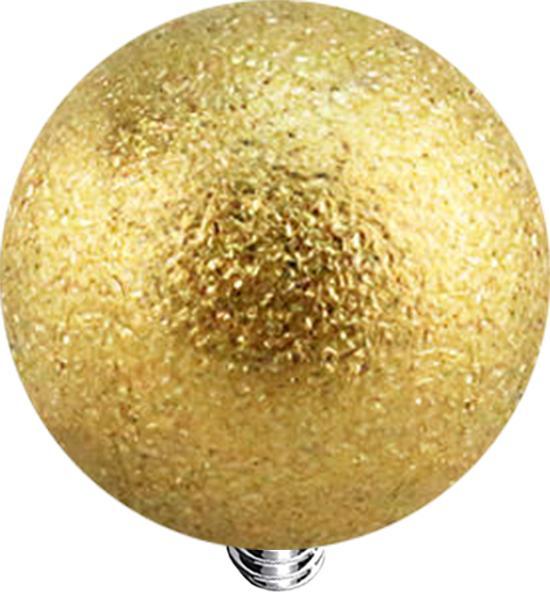 Actual product image Star Piercing Gold-plated speckled dermal anchor ball (Surgical steel 316L)