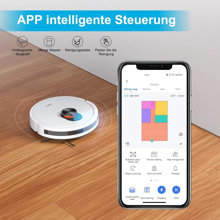 Productafbeelding Xiaomi Schoonmaakrobot met Roidmi EVE CC Station (wit) (Stofzuigrobot)