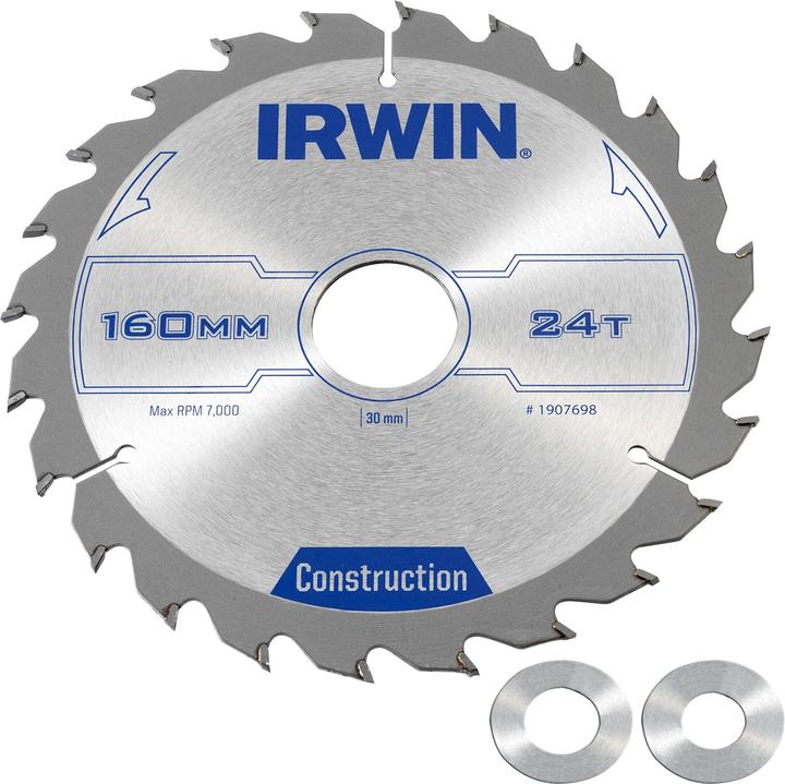 Immagine prodotto Irwin Lama per sega circolare professionale IRW1907698 160 x 30 mm a 24 denti Legno