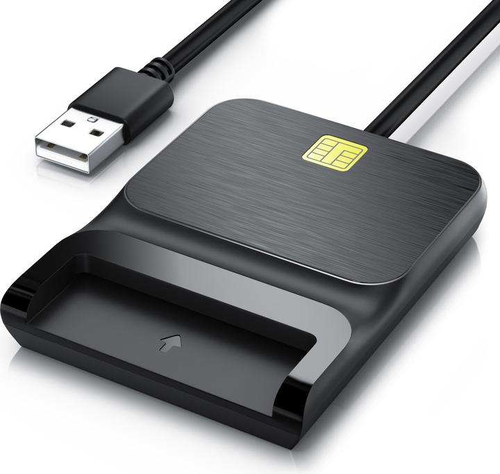 CSL Lettore di smart card USB, lettore di SmartCard/SIM, Plug&Play, compatibile con Mac OS X e Windows (USB)