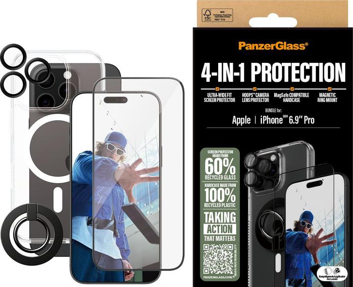 Image du produit PanzerGlass Pack de protection 4 en 1 (1 pièce(s), Apple iPhone 16 Pro Max)