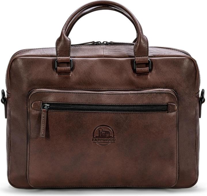 Actual product image Farmhood Memphis briefcase leather 38.5 cm laptop compartment (15.35")