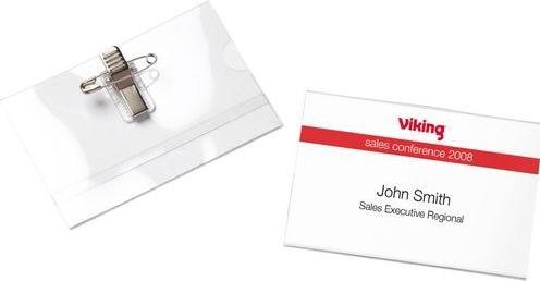 Image du produit Office Depot Porte-nom Horizontal Standard Pince combinée 90 mm x 60 mm 25 pièces