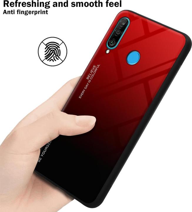 Produktbild Cadorabo TPU 2 Farben Glas Cover (Huawei P30 Lite)