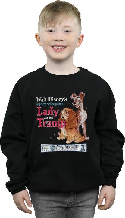 Actual product image Disney Boys Lady And The Tramp Distressed Classic Poster Sweatshirt (116)