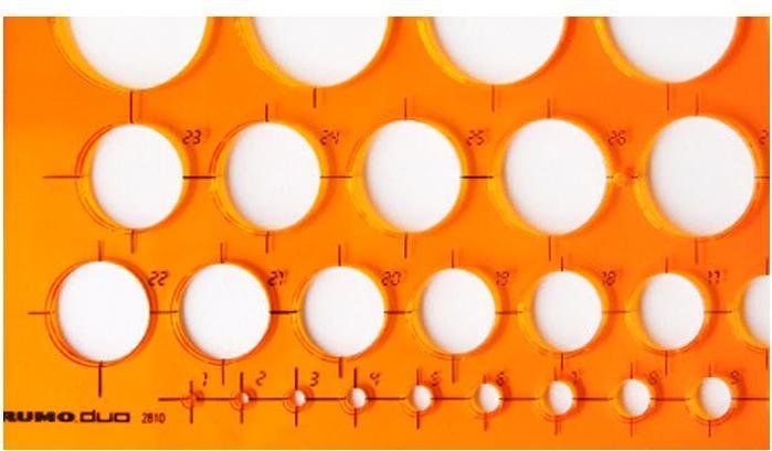 Actual product image Rumold circle template 1-35 mm (270 cm)