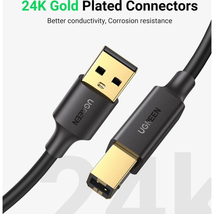Produktbild Ugreen USB A — USB B (3 m, USB 2.0)