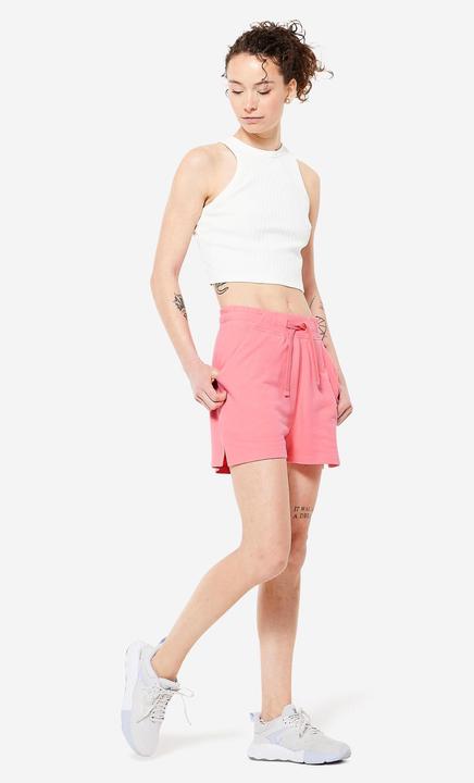 Produktbild Domyos Shorts Damen Baumwolle mit Tasche - 520 rosa (XL)