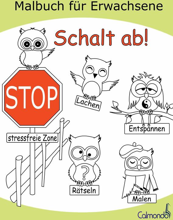 Produktbild Schalt ab! - Das Malbuch für Erwachsene zum Ausmalen, Lachen, Rätseln und Entspannen