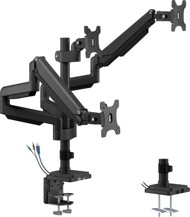 Ergo Office Uchwyt biurkowy na 3 monitory 17" - 30" (ER-408B) (Table, 30")