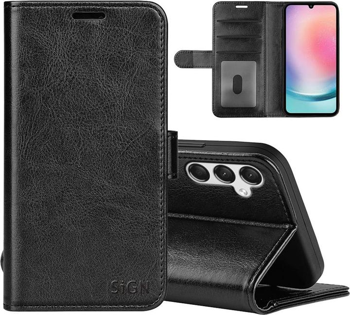 Image du produit SIGN Couverture de portefeuille pour Samsung Galaxy A25 - Noir (Samsung Galaxy A25)