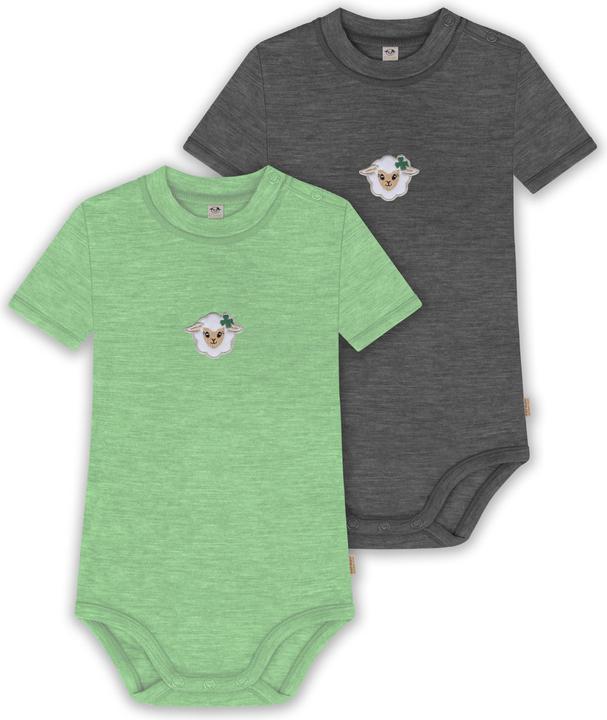 Normani 2er Set Baby Merino Kurzarmbody „Tihoi" - 9321