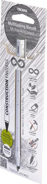 Image du produit Troika CONSTRUCTION ENDLESS Crayon sans fin, argenté (HB, 4 x)