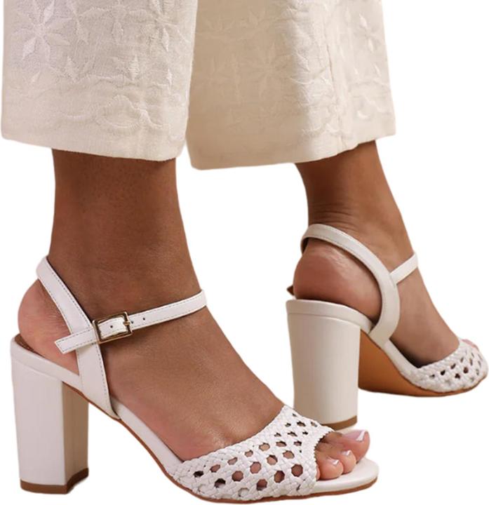 Immagine prodotto Where's That From Cuba Sandali Intrecciato PU Tacco a Blocco Medio Donna (37)