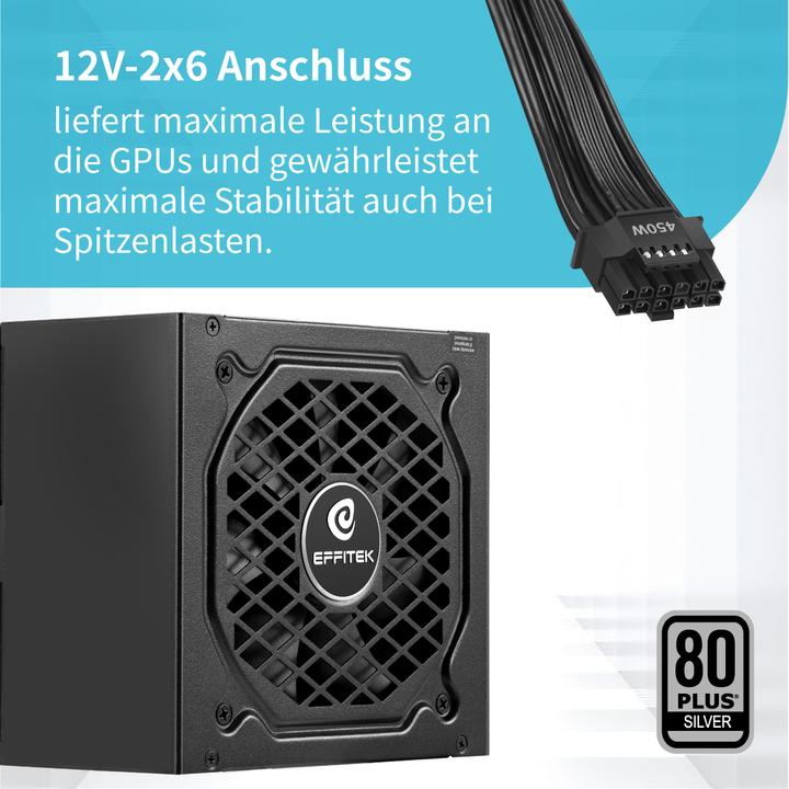 Produktbild Effitek Netzteil 750W Silver ATX 3.1, PCI 5.1 (750 W)