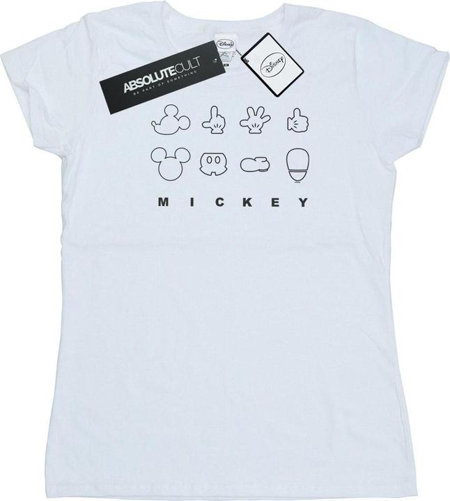Actual product image Disney Womens/Ladies Mickey Mouse Deconstructed Cotton T-Shirt (M)