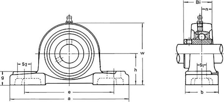 Produktbild UBC Bearing Stehlager UCP, Graugussgehäuse UCP 204 Bohrungs-Durchmesser 20 mm Lochabstand 96 mm