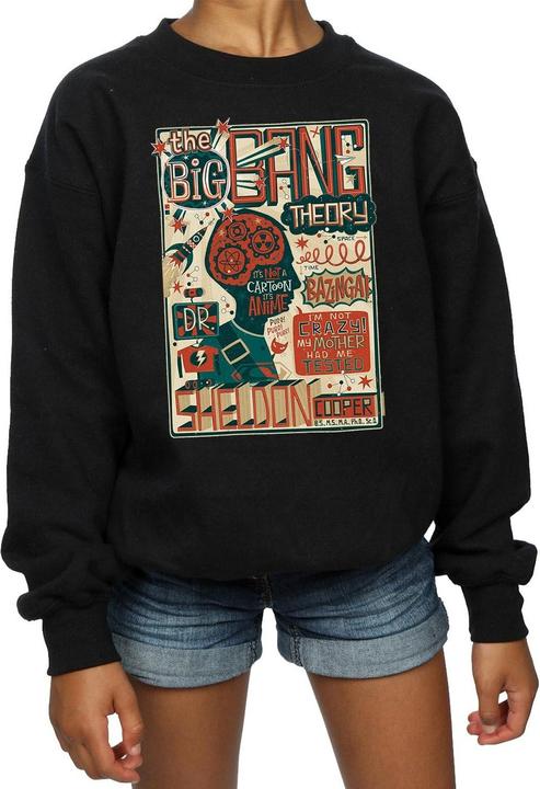 Produktbild Big Bang Theory Infographic Poster Sweatshirt Mädchen (152, 158)