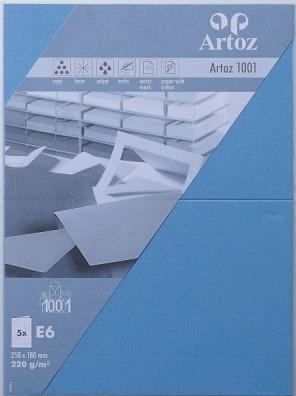 Actual product image Artoz 1001 cards marienbla (E6, 220 g/m², 5 x)