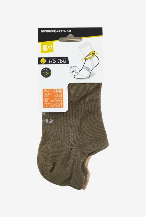 Image du produit Artengo Tennissocken RS 160 Low 3er Pack braun/beige (39, 42)