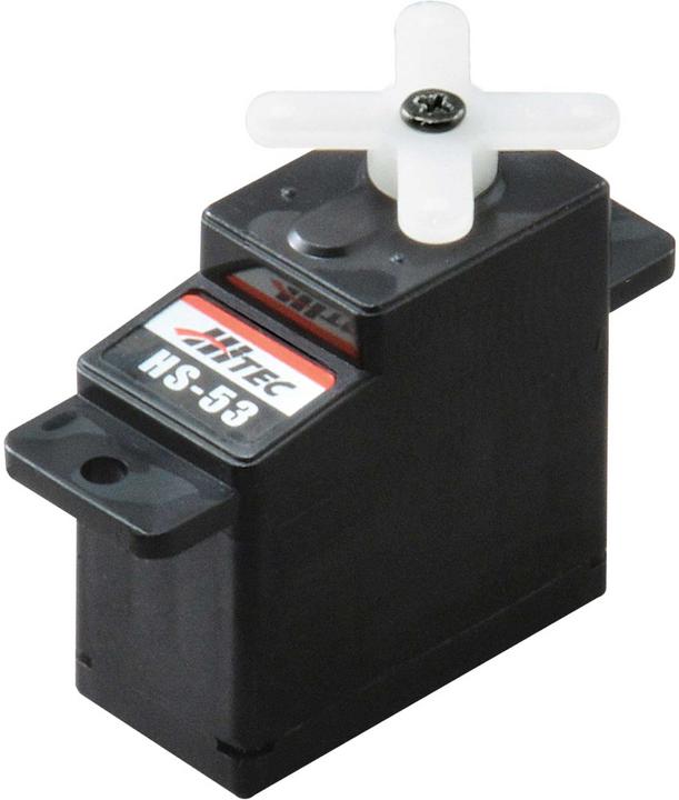 Actual product image Hitec hs-53 (6v/2kg/0.11s) analog super economy feather uni servo