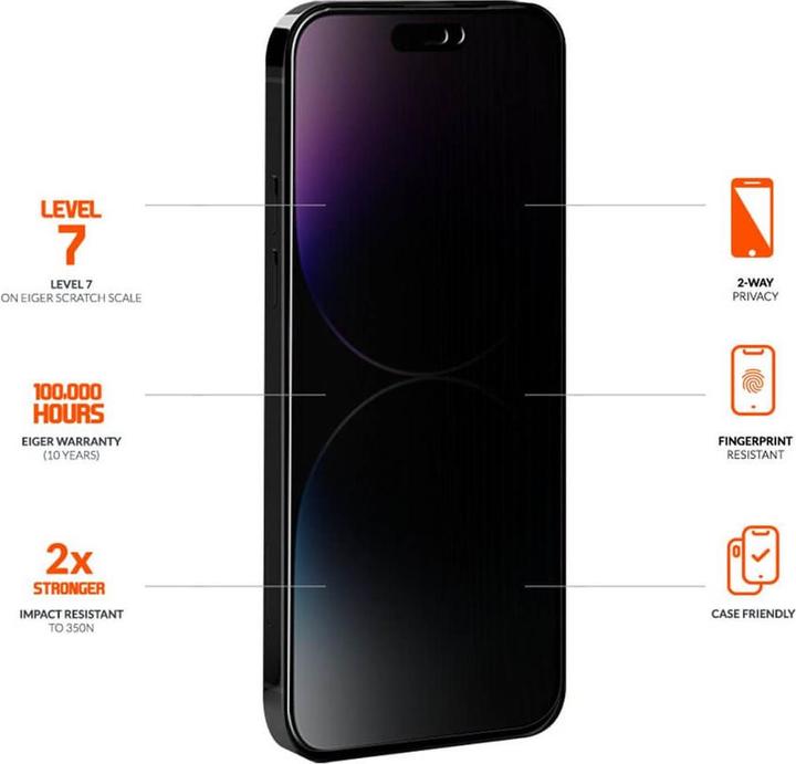 Produktbild Eiger Mountain Glass Black (1 Stück, Apple iPhone 15 Plus, Apple iPhone 16 Plus, Apple iPhone 15 Pro Max)