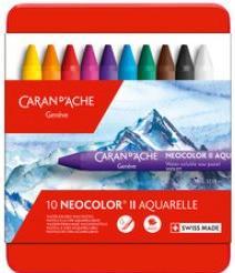 Actual product image Caran d'Ache Neocolor II Aquarelle Metallschachtel (Multicolor, 84 x)