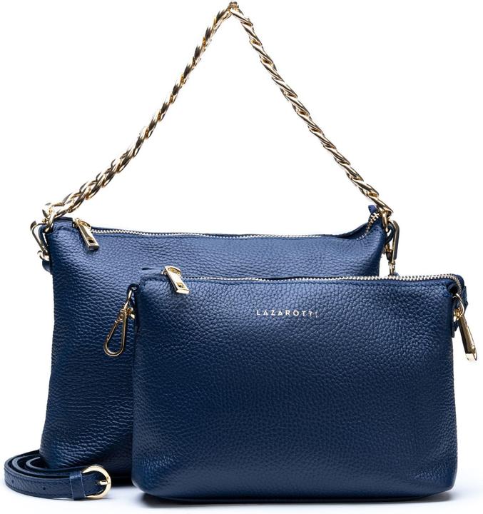 Lazarotti Milano Leather Schultertasche Leder 26 cm