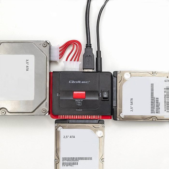 Immagine prodotto Qoltec 50645 Adattatore da USB 3.0 a IDE SATA