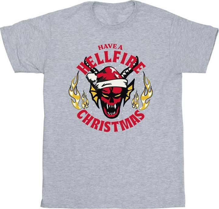 Produktbild Netflix Stranger Things Hellfire Christmas TShirt Mädchen (128)