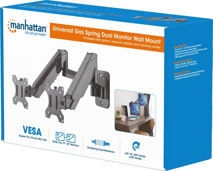 Produktbild Manhattan Wandhalterung mit Gasdruckfeder (Wand, 32.01")