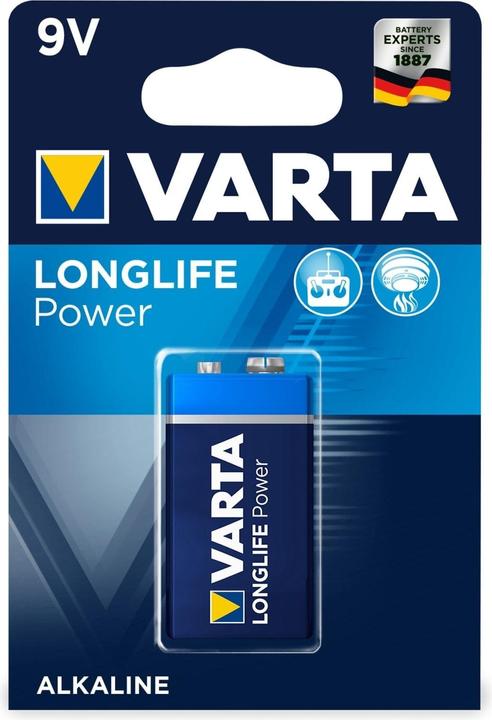 Actual product image Varta LONGLIFE Power (1 pcs., 9V Block, 580 mAh)