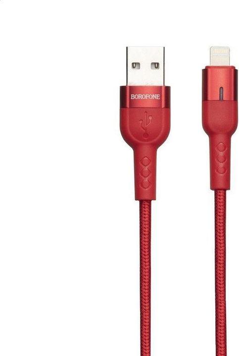 Produktbild Borofone Starlight - kabel połączeniowy USB do Lightning 1.2 m (czerwony) (1.20 m, USB 3.0)