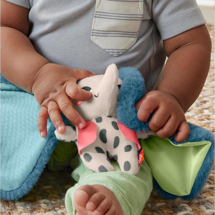 Actual product image Fisher-Price Planet Friends Giant Eared Elephant Sensory Toy for Newborn, Plush Elephant for Newborn (18.40 cm)